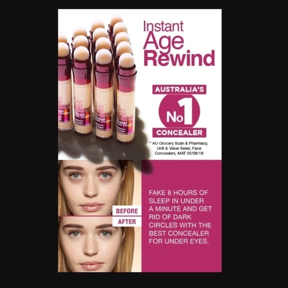 💫 2x Maybelline ERASER INSTANT AGE REWIND Multi-use CONCEALER; DEEP BRONZE - Picture 4 of 8